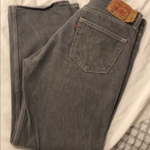 Men’s Levi’s 501 Gray Wash Jeans